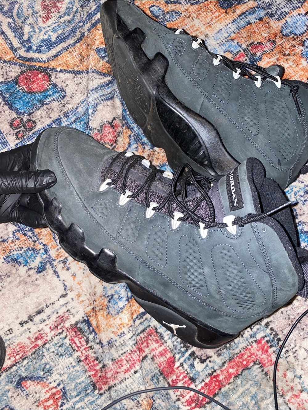 Jordan Mid-Top Sneakers in Dark Green and Black